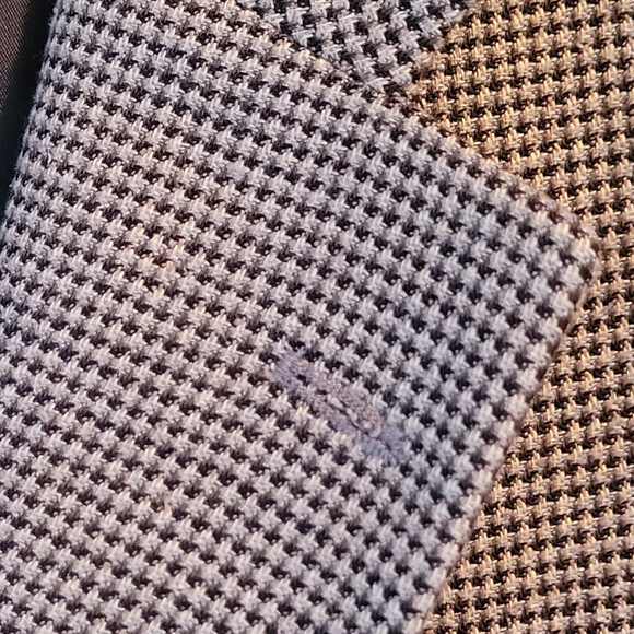 Men's Sport Coat, Suit Jacket, Blazer 2XLT Gray/Black Checked - Picture 8 of 12